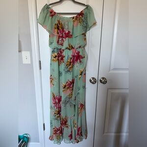 Floral Off-Shoulder Maxi Dress